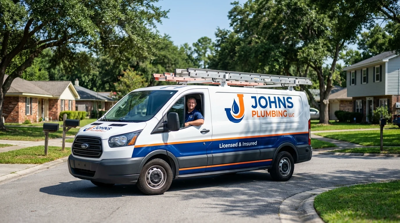 Johns Plumbing LLC service van in Ellensburg, WA