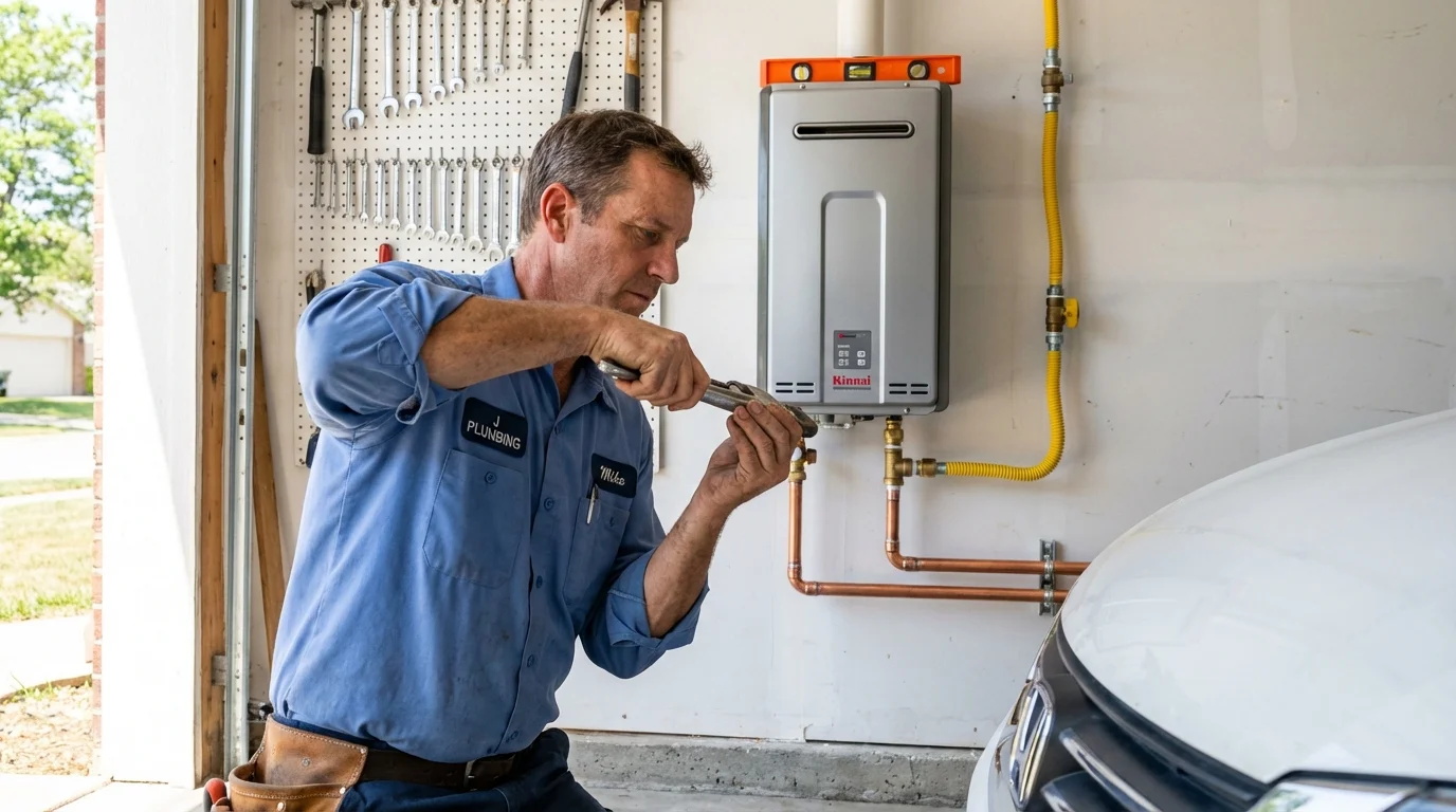 Tankless water heater installation by a Johns Plumbing LLC plumber in Ellensburg